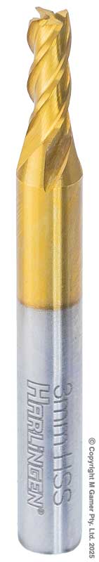 3mm Four Flute End Mill - HSS